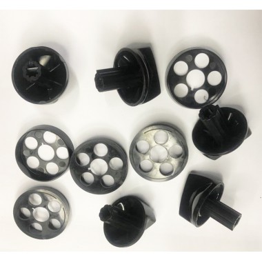 Комплект ручек газовой плиты "DARINA" моделей GM341, 441 (стиль 1A/1B), с газ контролем духовки, без таймера (черные)