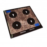 Стол плиты GEFEST 1500 К19 (595*588 мм) коричневый мрамор конфорки SABAF (1500.07.0.000-03)